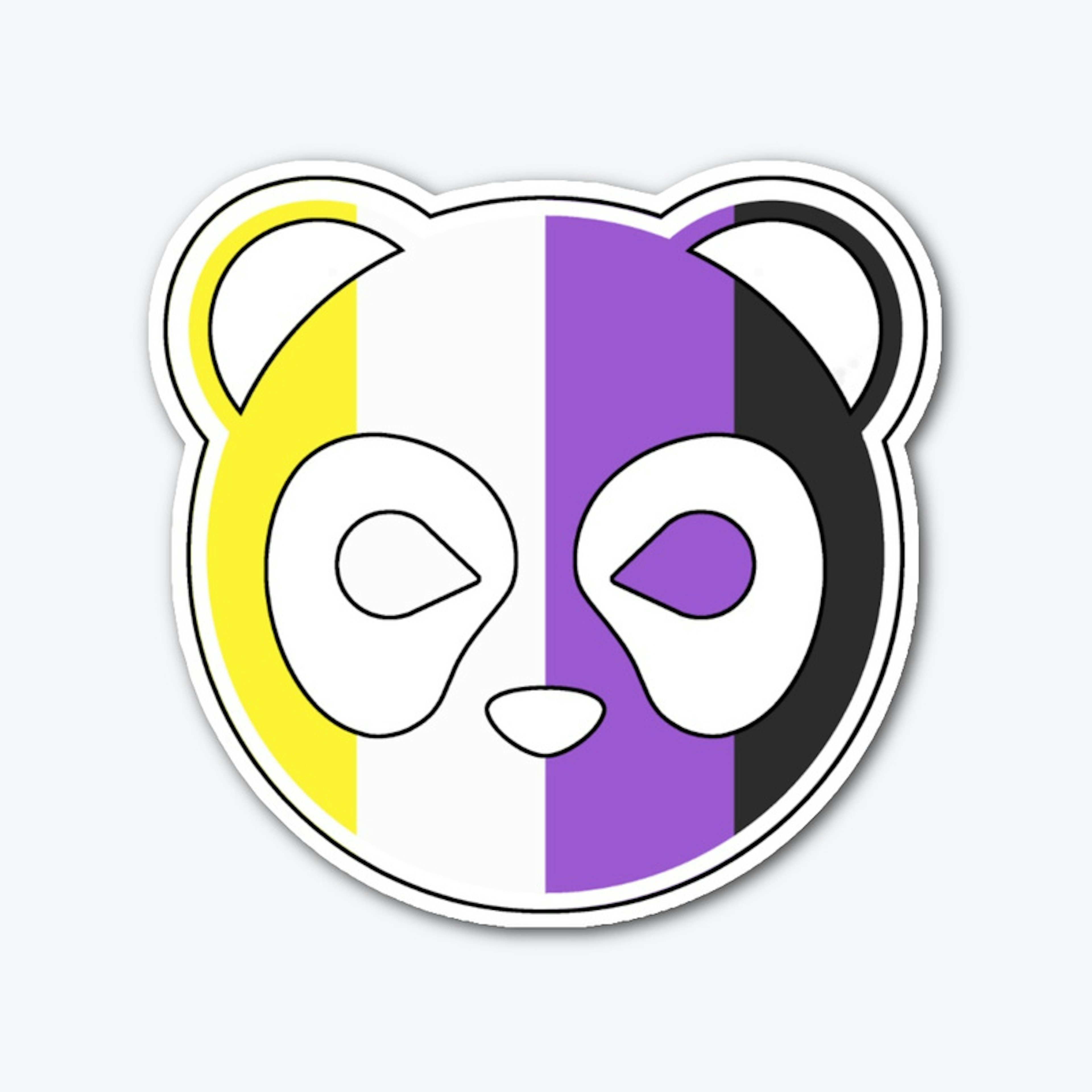 Non-Binary Panda Pride Logo